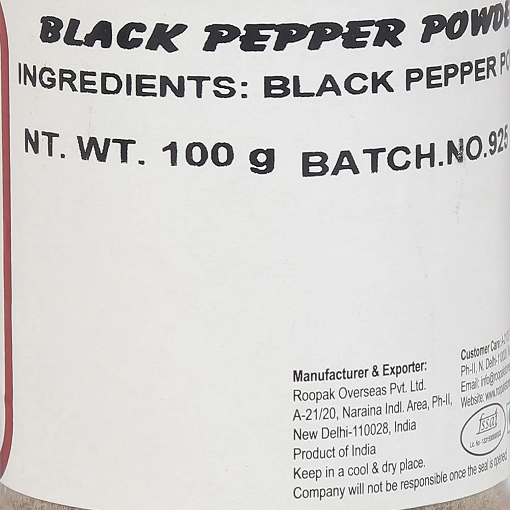 Black Pepper Powder (Kali Mirch)