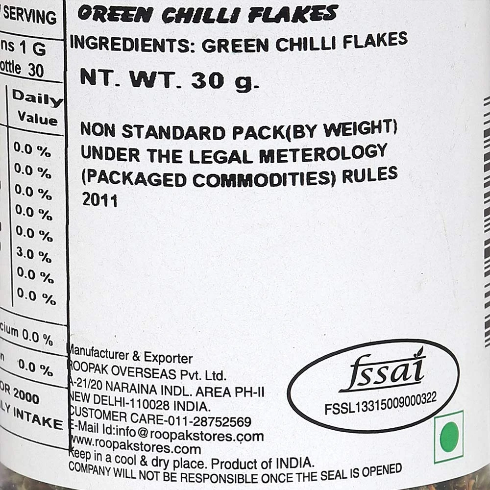 Green Chilli Flakes